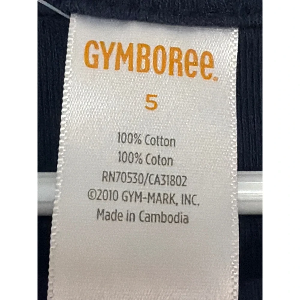 Gymboree Girls Navy Blue Red Polka Dot Bow Sleeve Cotton T-Shirt Size 5 NWT